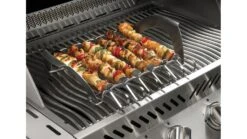 Napoleon Pizza Wheel With Skewers And Rack - 70002 -Deals Grill BBQs Store 70002 skewers in use napoleon grills 1000x563 1