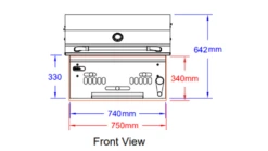 Bull Bison Built In Charcoal BBQ -Deals Grill BBQs Store Bison cut out diagram front 1000x563 1