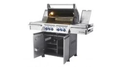 Napoleon Prestige PRO500RSIBPSS-3-GB Gas BBQ - Free Rotisserie And Cover -Deals Grill BBQs Store PRO500 1 RSIB Angle Open Lights On napoleon 1000x563 1