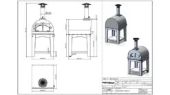 Fontana - Margherita Wood Pizza Oven With Trolley - Anthracite -Deals Grill BBQs Store margherita20trolley20wood20anthracite 1000x563 1