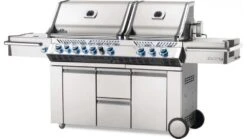 Napoleon Prestige PRO825RSBIPSS-3-GB Gas BBQ - Free Rotisserie And Cover -Deals Grill BBQs Store pro 825 angled lights on 1000x563 1